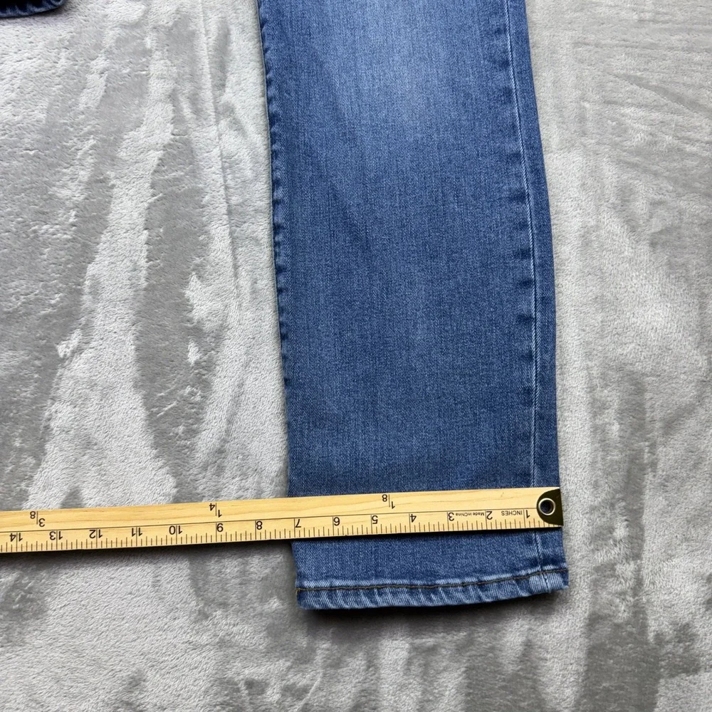 J. Crew Womens 770 Stretch Straight Leg Dark Wash Denim Jeans Sz 32 Grunge Retro